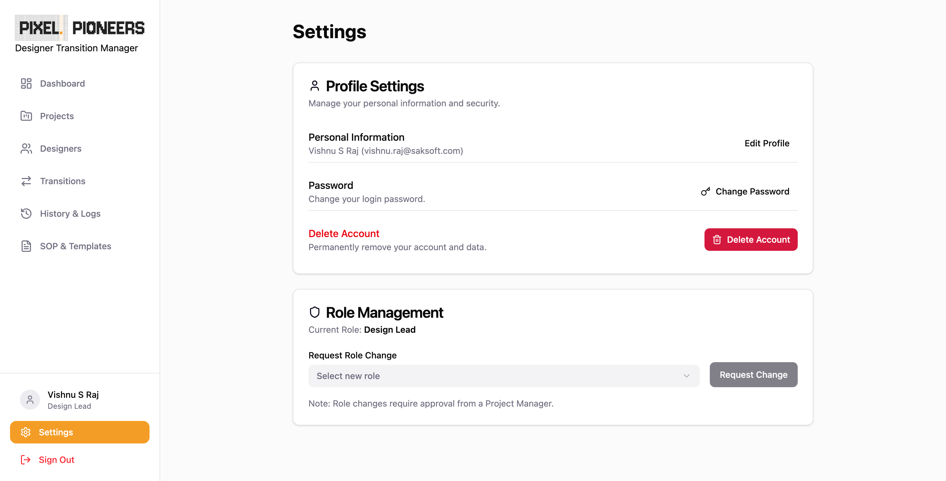DTM — Settings