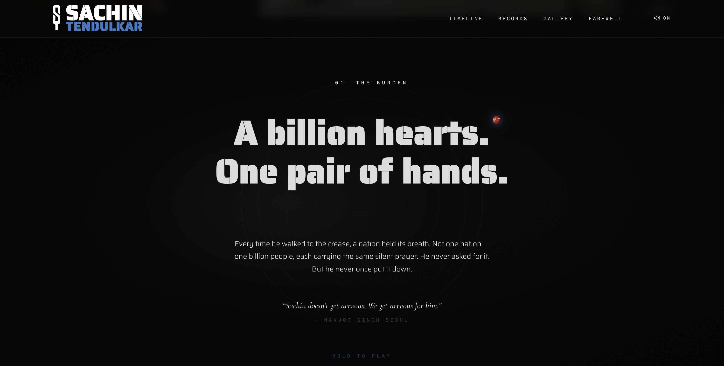 Sachin — the burden
